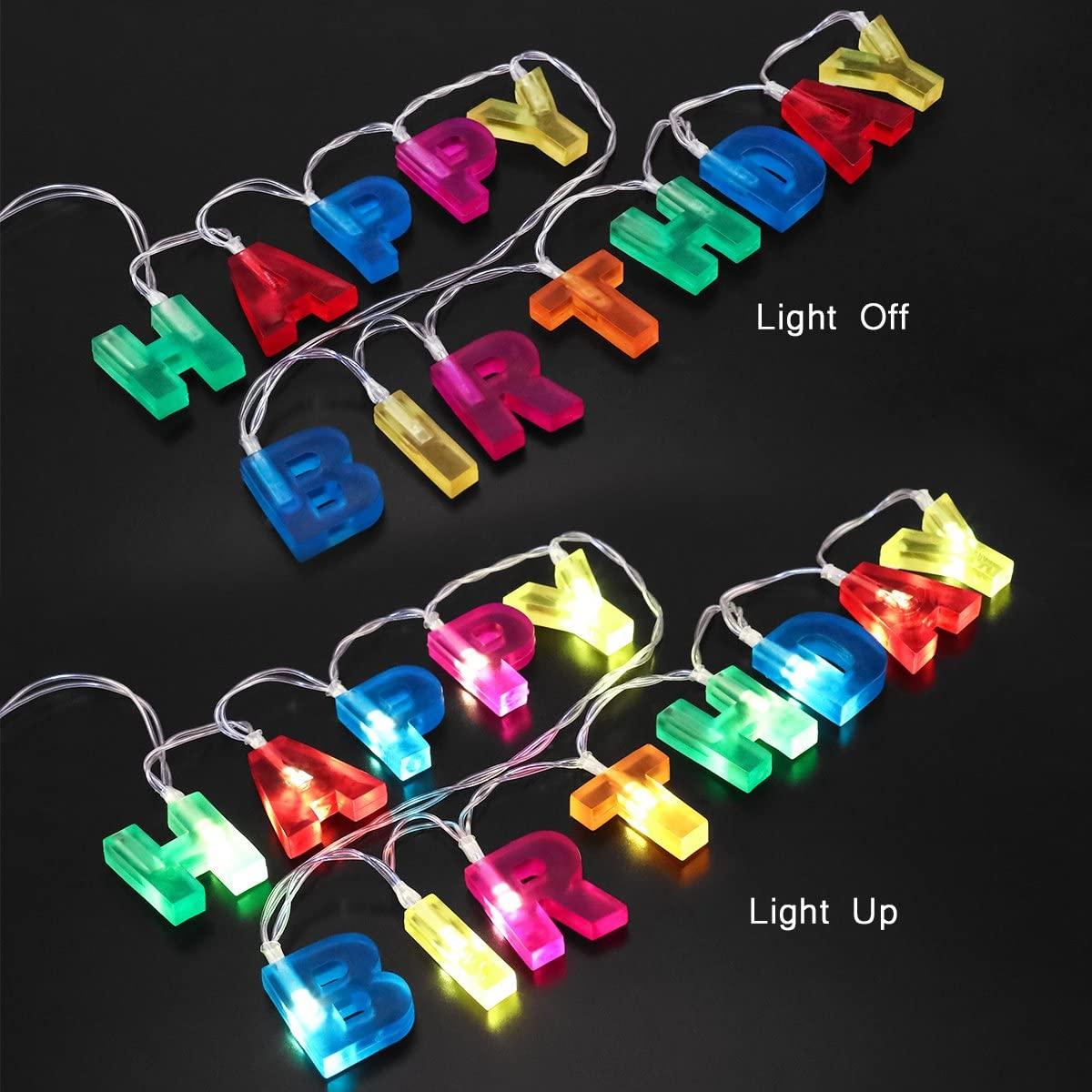 Đèn chúc mừng sinh nhật -Đèn dây chạy bằng pin chữ LED