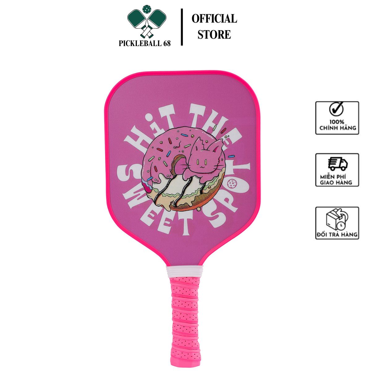 [Hoả tốc Hà Nội] Vợt pickleball trẻ em sợi thuỷ tinh siêu nhẹ, tay cầm chống trơn trượt, bề mặt fiber glass - Hàng chính hãng