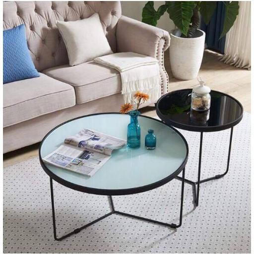 Bàn sofa đôi mặt đá nghệ thuật thiết kế khung viên ngoài