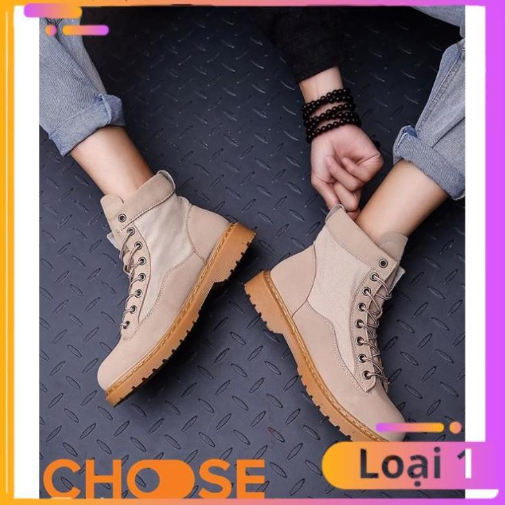 Giày Nam Boot Nam Cổ Cao Choose Màu Trơn Bụi Bặm G2616