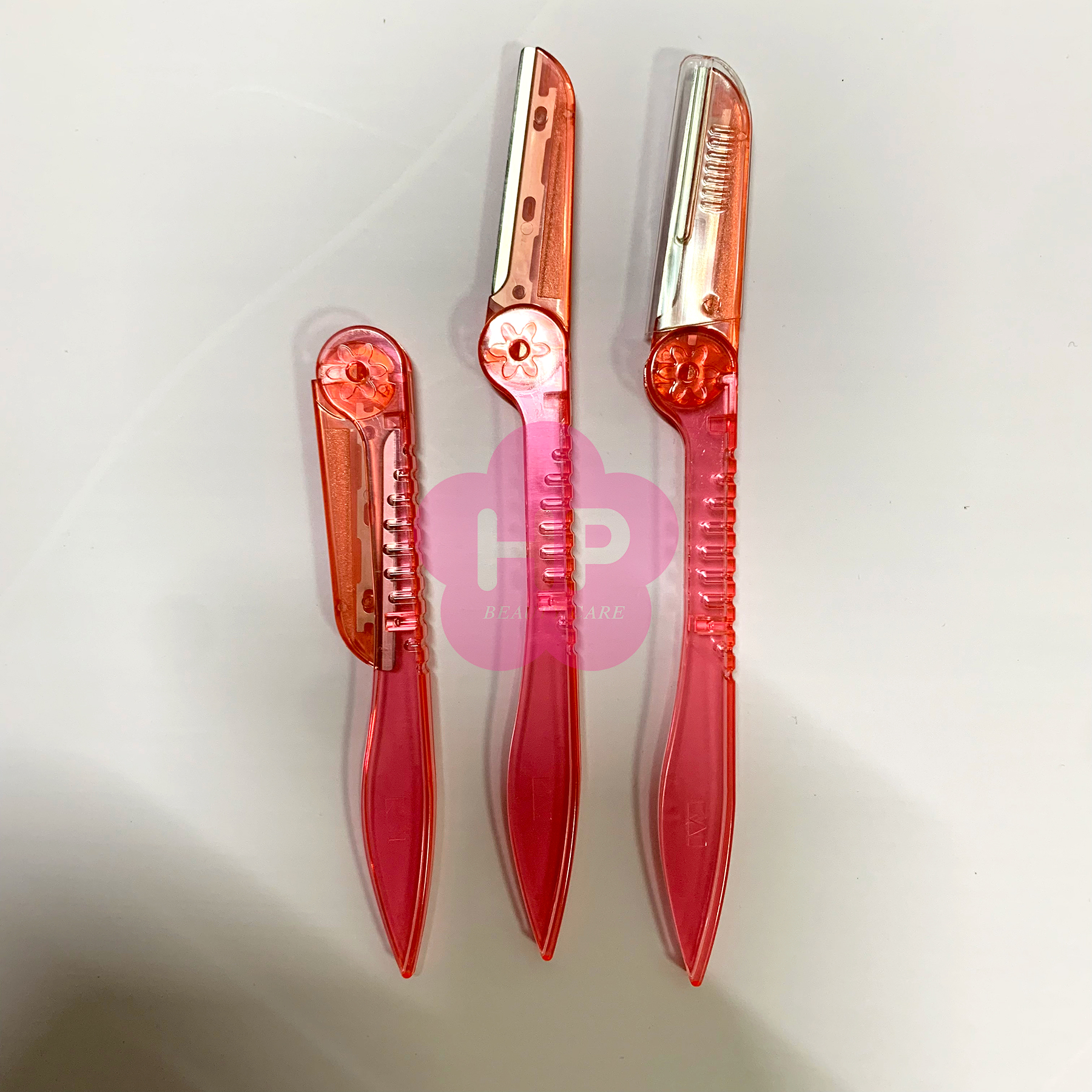 Dao Cạo Lông Mày Cán Gập Kai 12433 - 3P (Set 3 cây)