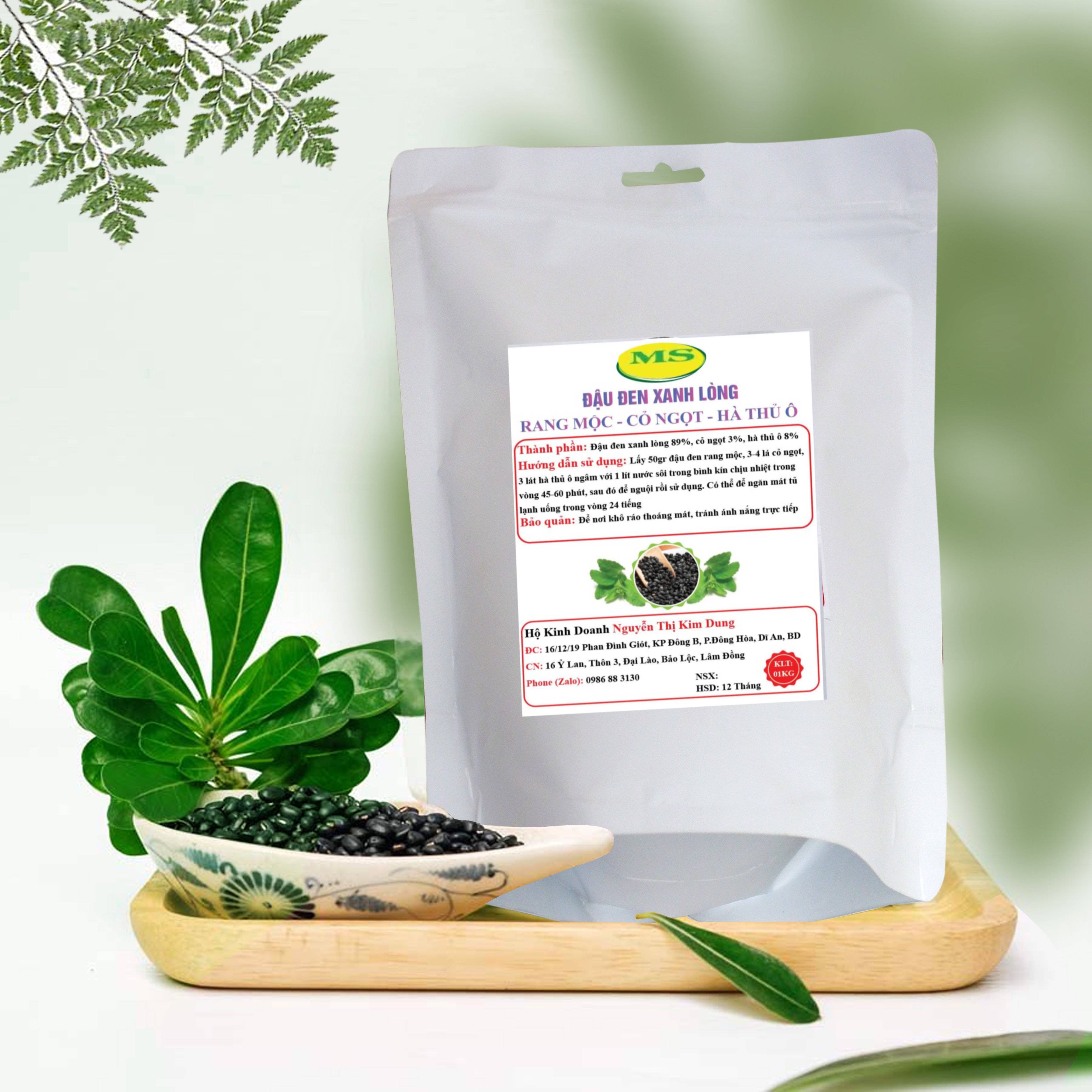 Đậu đen xanh lòng Rang sẵn - cỏ ngọt - hà thủ ô -1kg