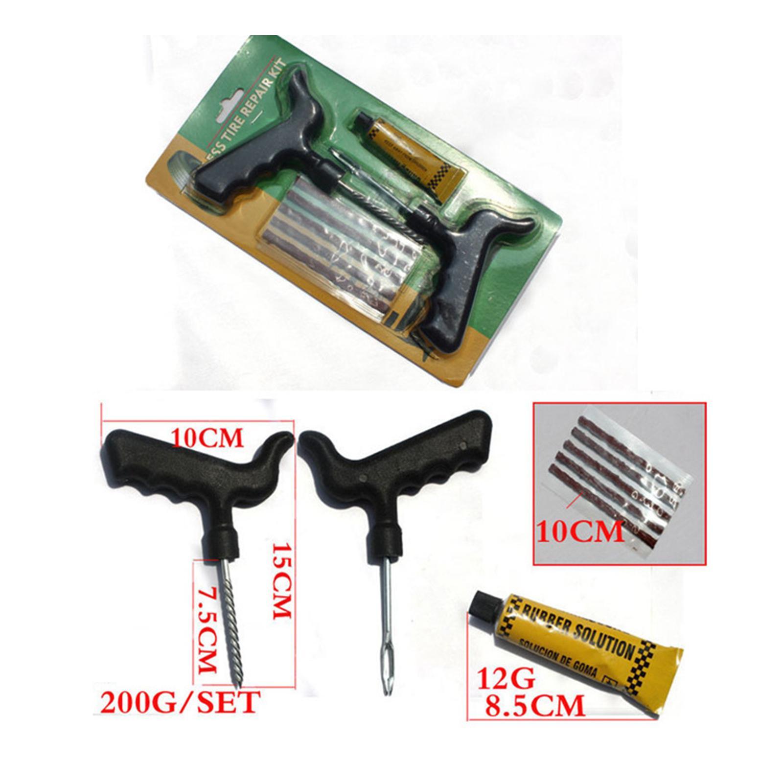 8x T Handle Tire Repair  Heavy Duty Tire Plug Kit for Car Tractor