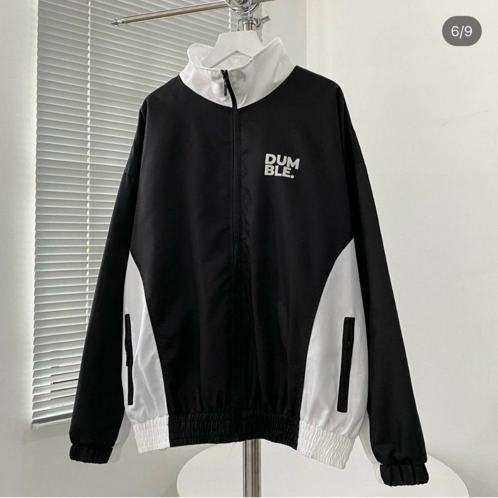 Hình ảnh Áo khoác dù 2 lớp IN chữ DUM.BLE kiểu dáng Bomber CỔ CAO unisex nam nữ mặc được