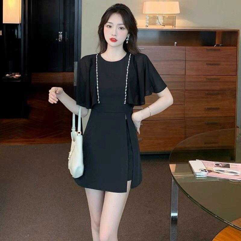 SÉT BỘ SHORT ĐEN TAY CÁNH TIÊN