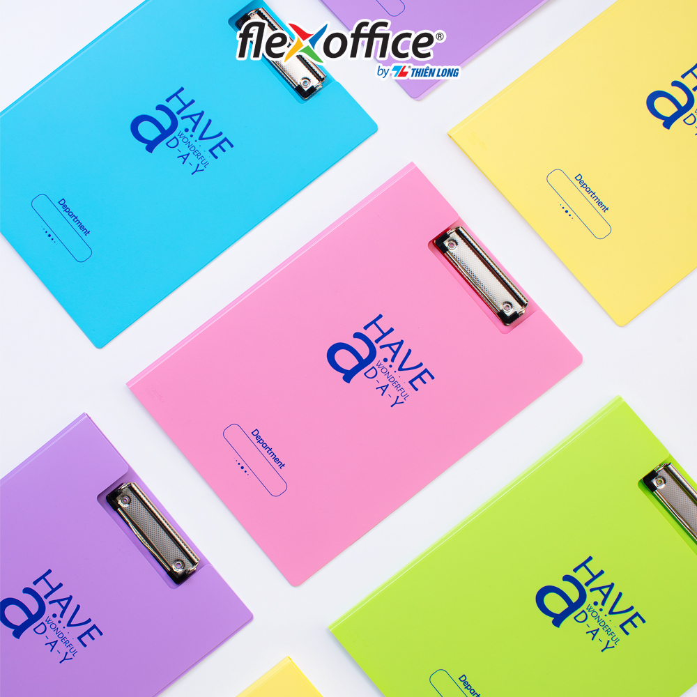 Bìa trình ký kép màu Pastel nhựa PP Thiên Long Flexoffice FO-CB03