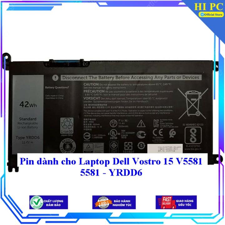 Pin dành cho Laptop Dell Vostro 15 V5581 5581 YRDD6 - Hàng Nhập Khẩu