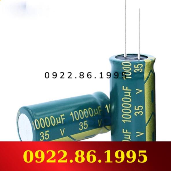 2 Cái/lốc Tụ Điện Điện Phân Nhôm 35V 10000Uf 18*35Mm Trở Kháng Thấp Tần Số Cao 10000Uf 35V 35v10000uf 20% hàng mới