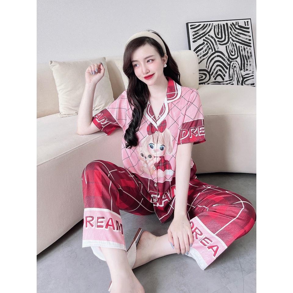 Bộ Pyjama lụa xước ánh kim cao cấp HÀNG THIẾT KẾ MỚI.