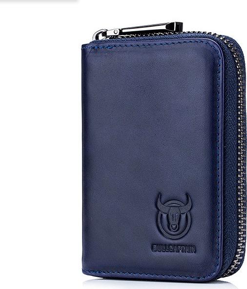 Ví đựng thẻ ATM nhiều ngăn da bò thật 100% T14 - Xanh Navy