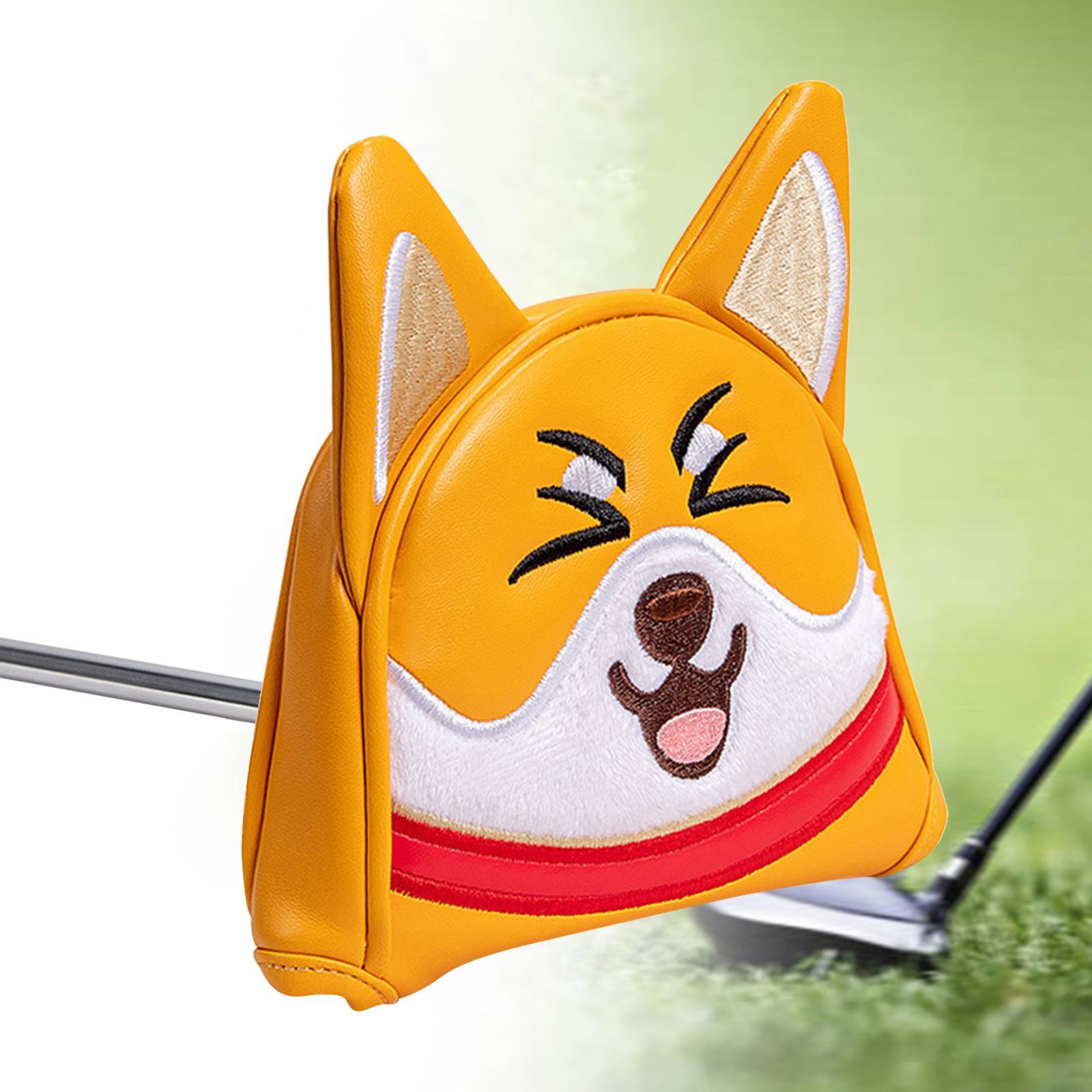 Golf Mallet Putter Head Cover Stylish Outdoor PU Leather Golf Club Headcover