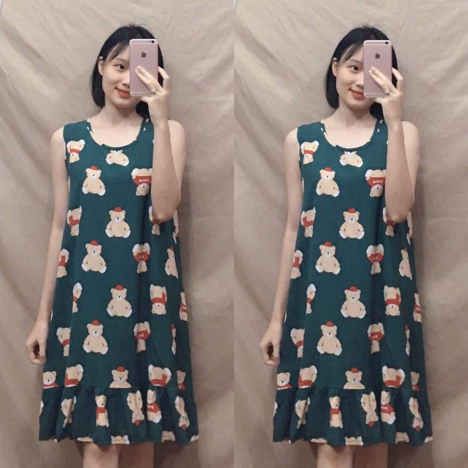 váy bầu ,đầm bầu 2 dây thiết kế hót hít mặc bầu và sau sinh( mầu ngẫu nhiên)