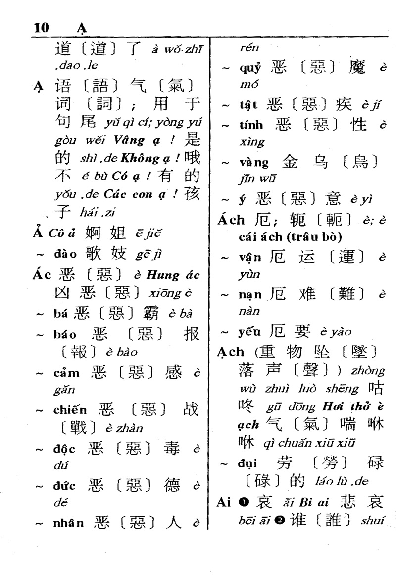 Từ Điển Việt Hoa Thông Dụng