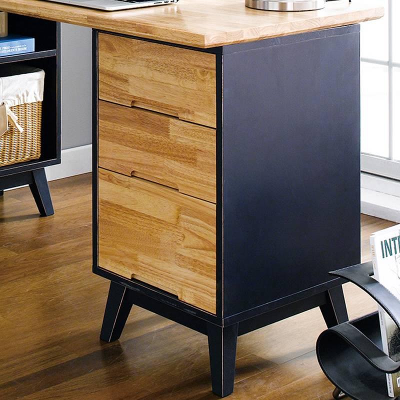 Bộ Bàn Liền Kệ Sách NB-Blue Gỗ Tự Nhiên Ibie OTDBNBBR - Xanh