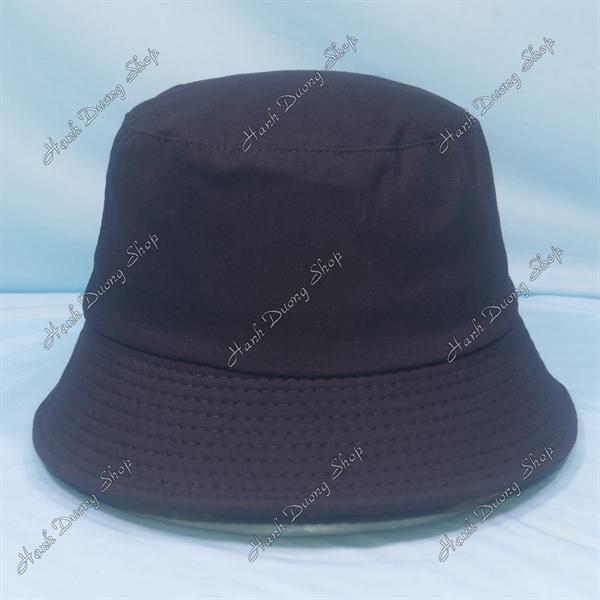 Nón tai bèo mũ bucket vành nhỏ thêu chữ Xinh gái không phải cãi - Đen