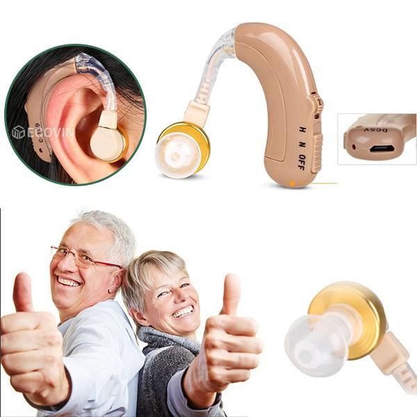 (LOẠI TỐT) Máy trợ thính không dây kèm sạc pin mẫu mới siêu êm hàng cao câp chinh hãng