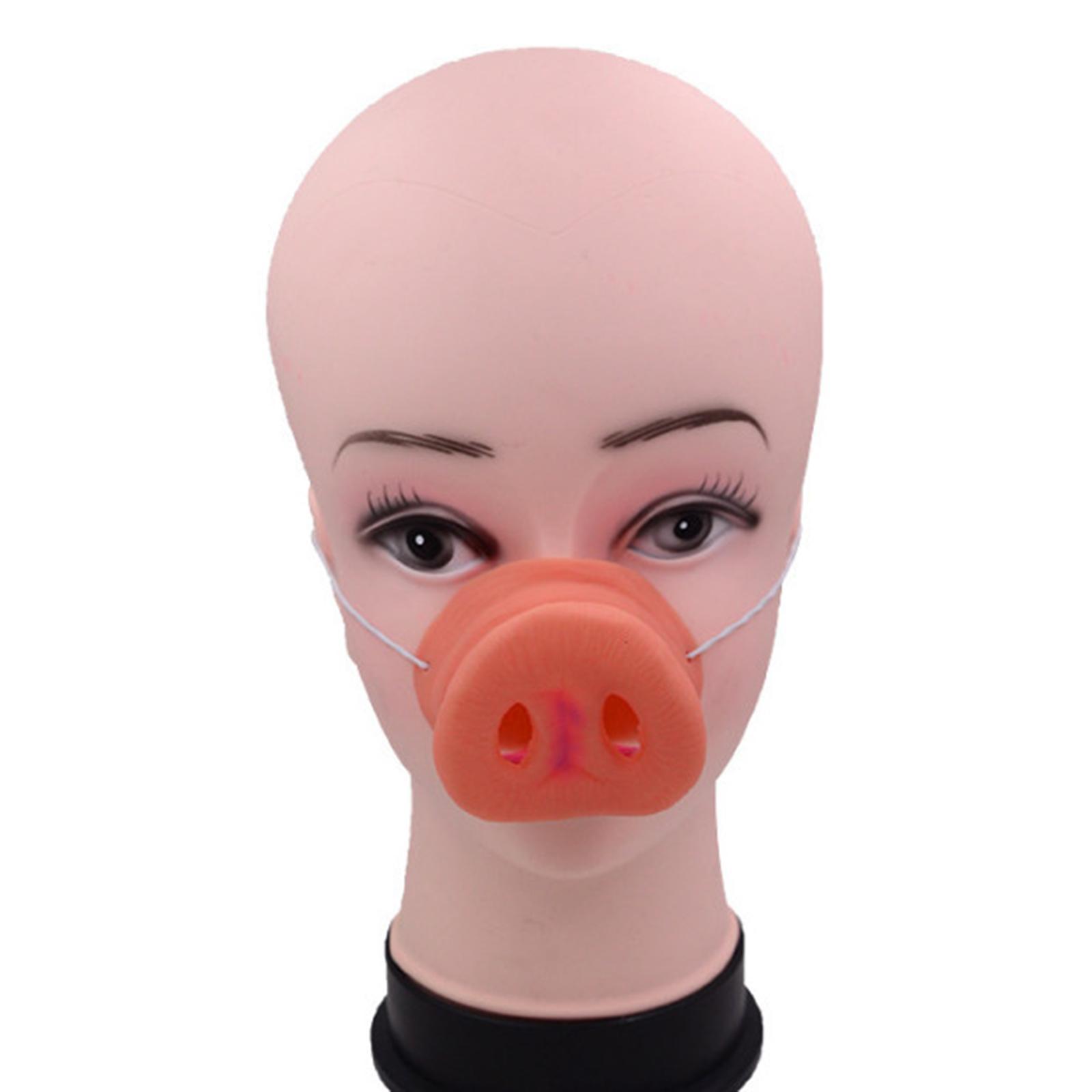 Simulation Pig Nose Prop Costume Accessory Dress up Cosplay Rubber Animal Hog Snout for Girls, Boys, Halloween, Festival, Role Play, Party