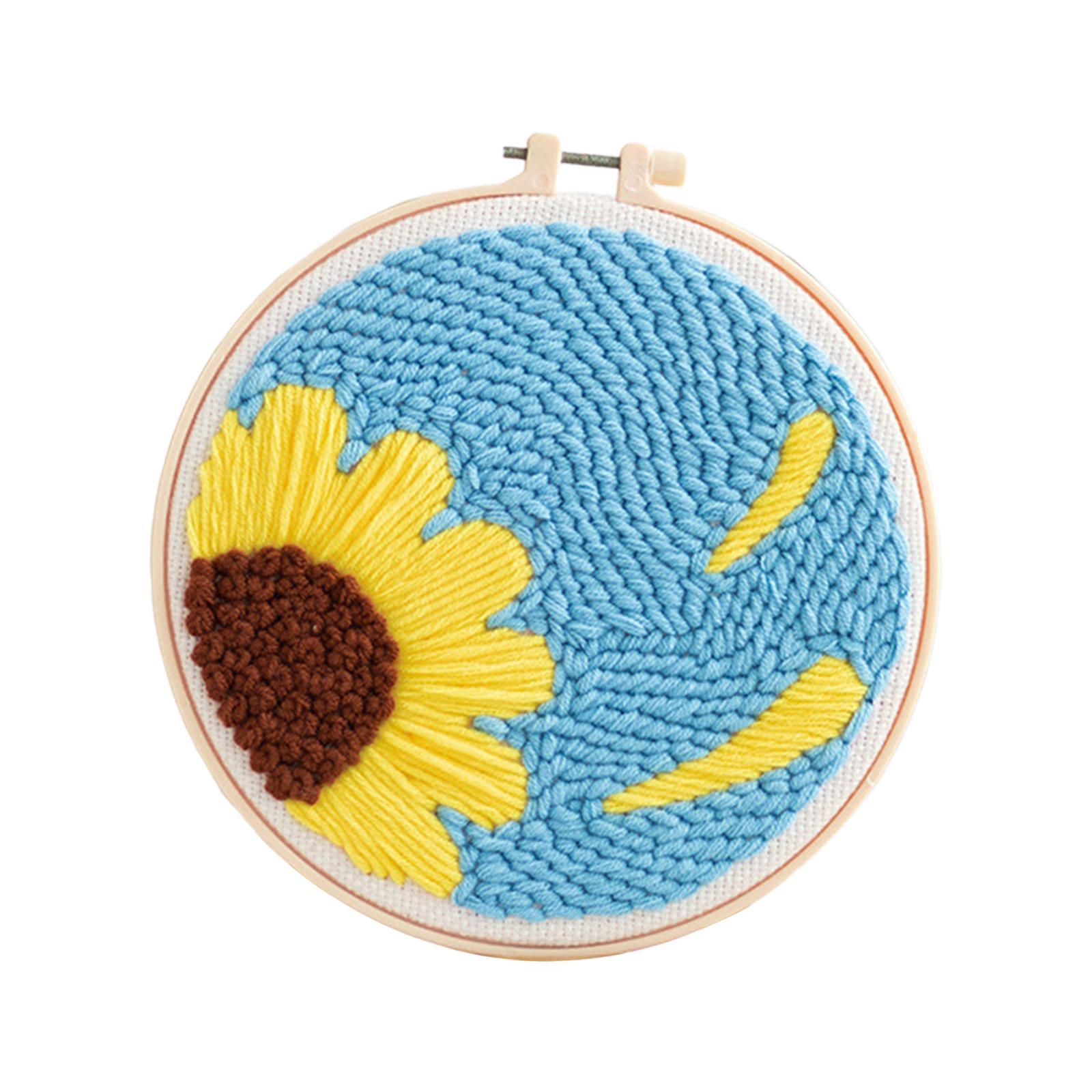 Sewing DIY Beginner Adults Kids Latch Hook Kit Flower