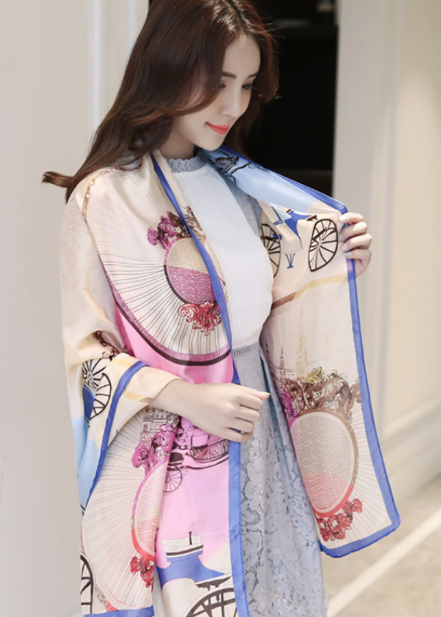 Khăn Choàng Cổ Lụa Hàng Châu Thời Trang - KLHC11902
