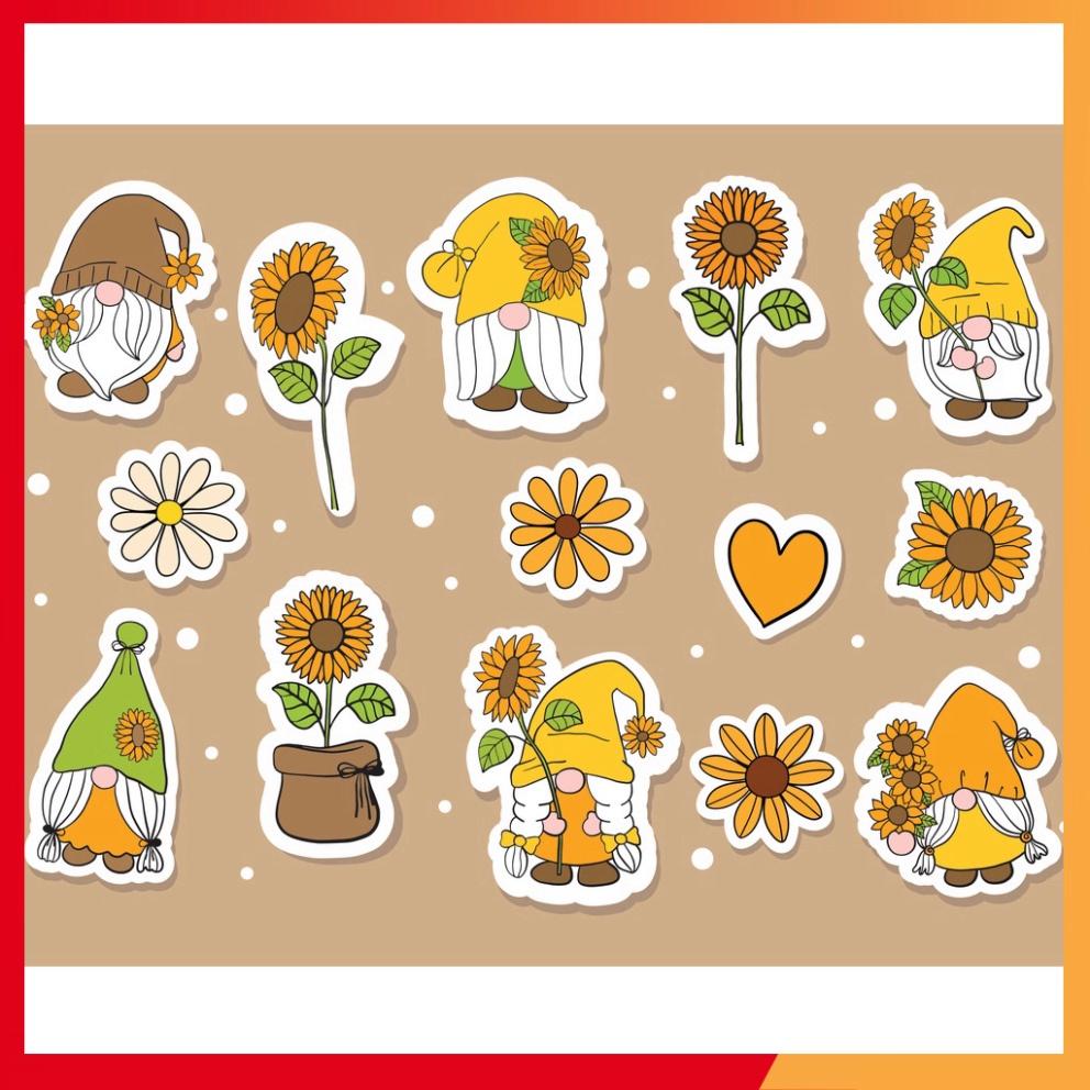 Combo 10 sheet sticker dán đồ chơi cực xinh xắn, phù hợp cho sổ tay, laptop, mũ bảo hiểm và vali.