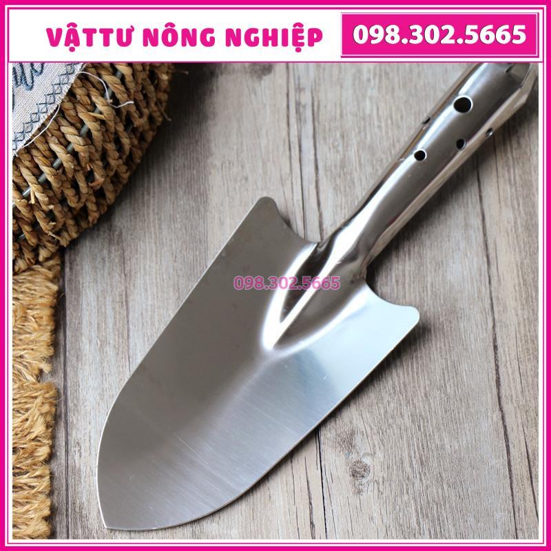 Bộ 2 dụng cụ làm vườn gồm XẺNG, CUỐC CÀO SỚI ĐẤT 2 trong 1 CÁN CAO SU dài 30cm tiện dụng