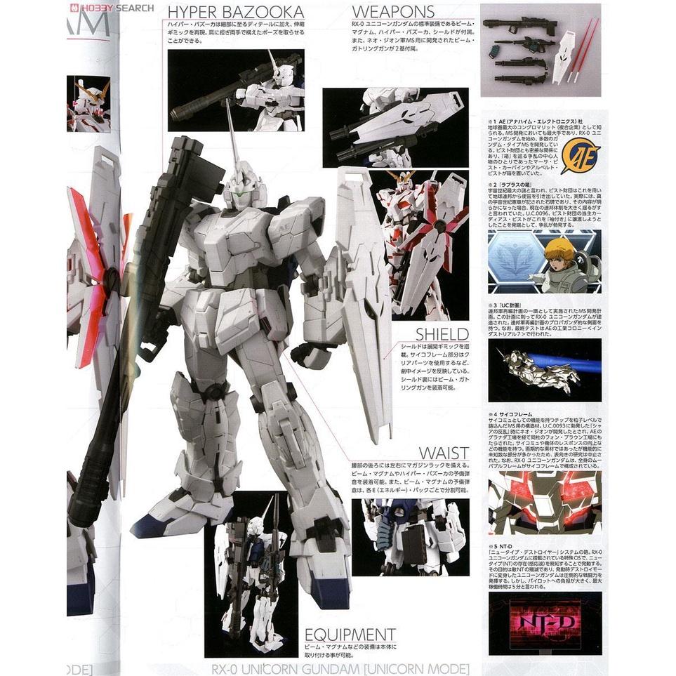 Bộ lắp ráp Gunpla PG 1/60 RX-0 UNICORN GUNDAM
