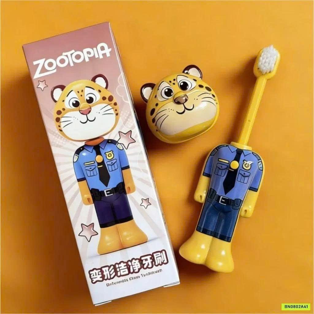 Bàn chải đánh răng trẻ em Disney Zootopia siêu cưng, Set 3 cây mix đủ 3 nhân vật từ phim Zootopia