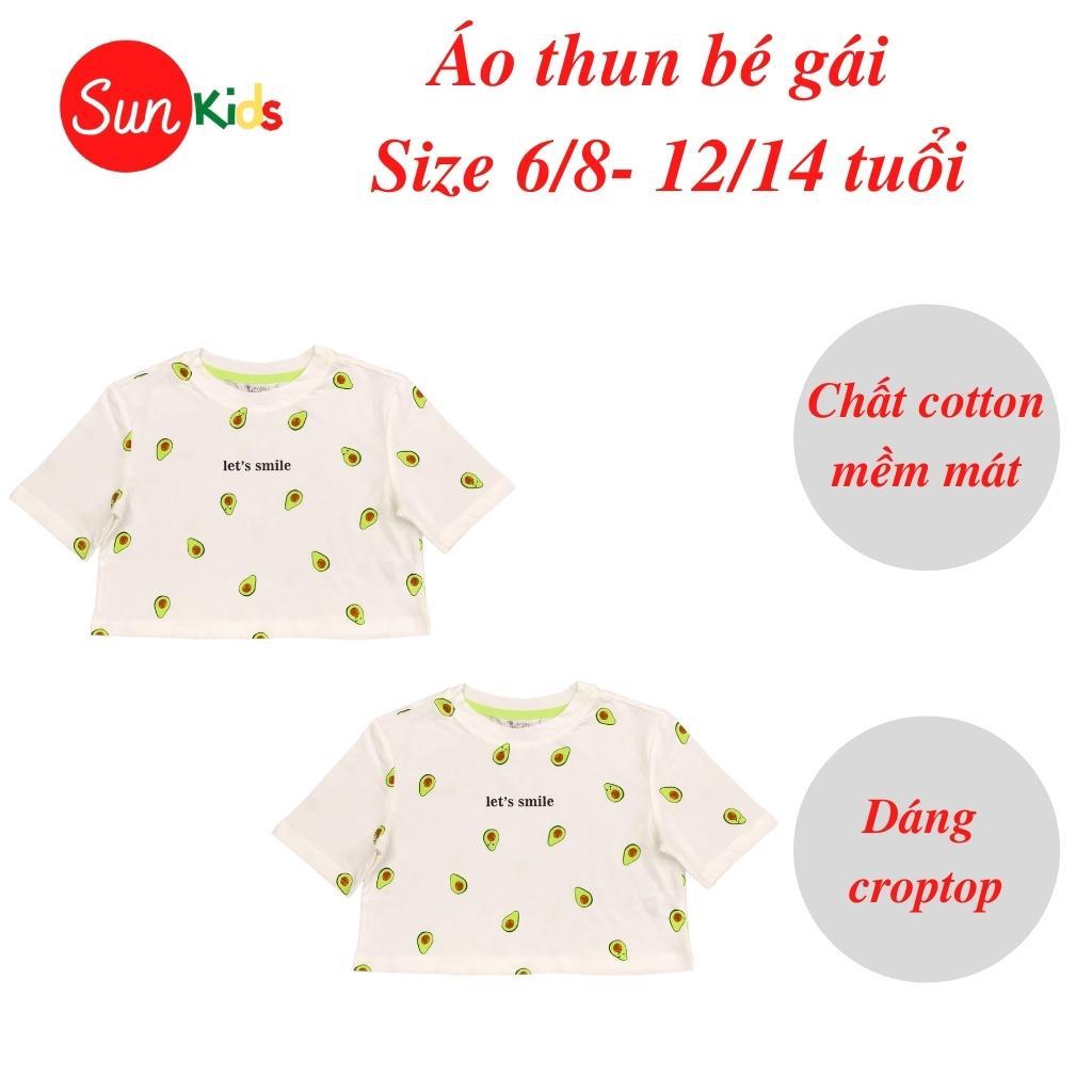 Áo thun cho bé gái, áo phông bé gái chất cotton mềm mát, size 6/8-12/14 tuổi - SUNKIDS