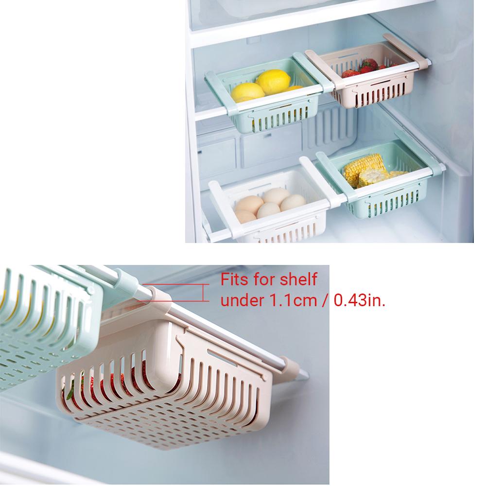 Rỗ đựng đồ nhà bếp phù hợp trong tủ lạnh Thiết kế kéo ra để tăng sức chưa, bằng chất liệu PP cao cấp