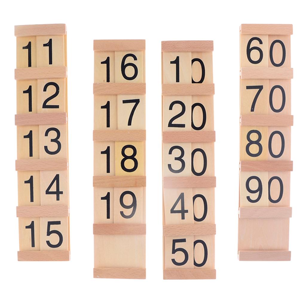 Lắp Bảng Gỗ Đếm Số Toán Học Trẻ Mầm Non Montessori Toán Học Sensorial Đồ Chơi