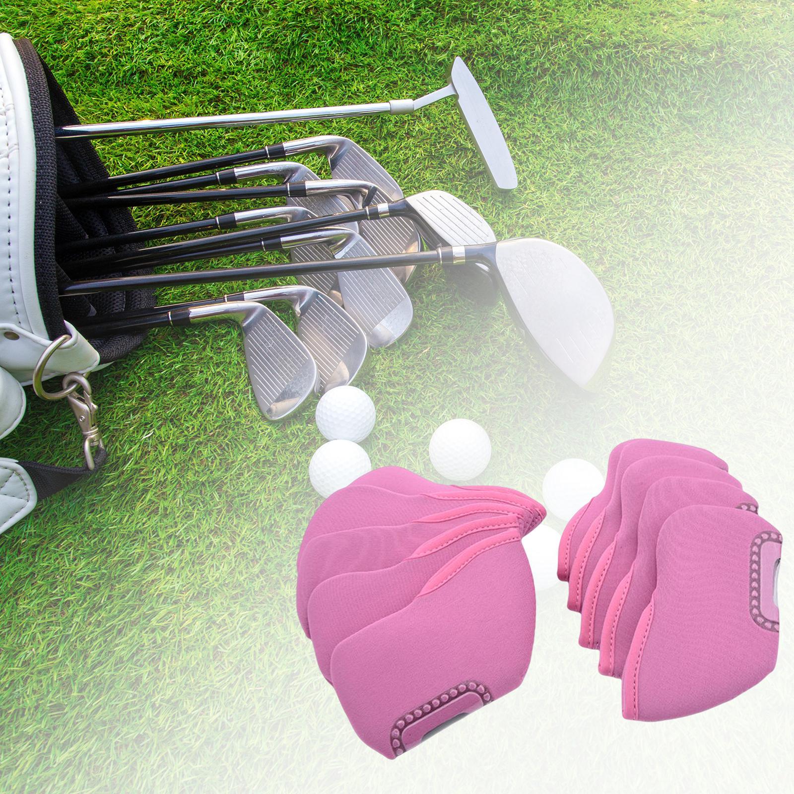 10Pcs Golf Iron Club Head Covers Set Protector Golf Training Supplies