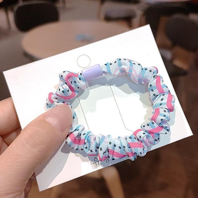 Dây Buộc Tóc Scrunchies Nhún Hoa Xinh Xắn