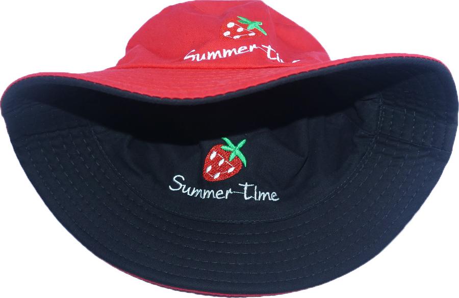 Nón bucket nam nữ thời trang đội được 2 mặt độc đáo Summer Time hình quả dâu tây đẹp mắt