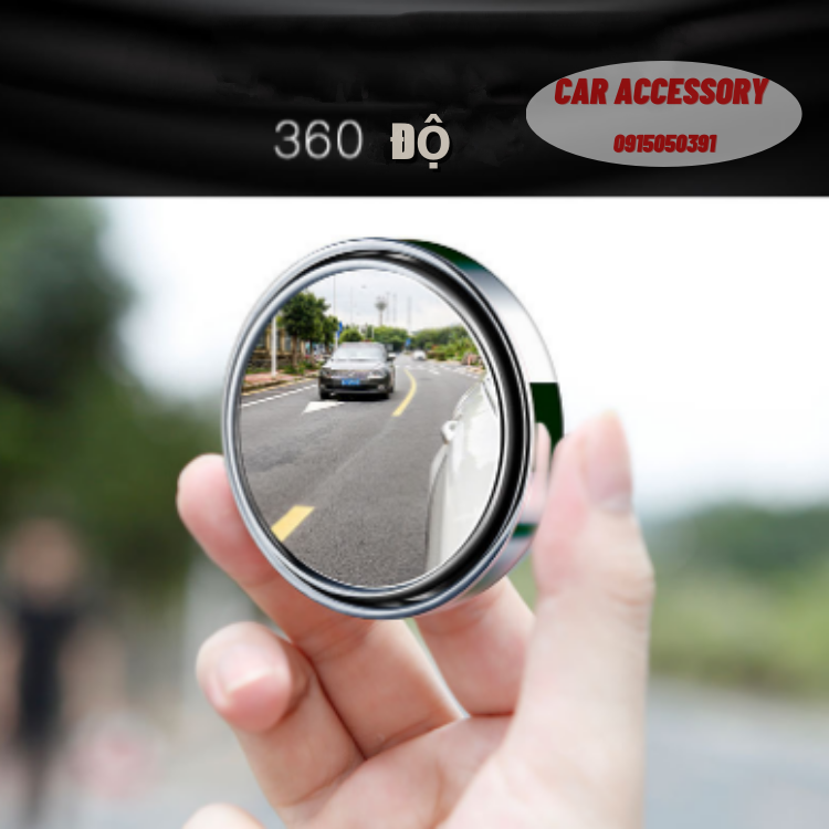 Gương tròn ô tô gương chiếu hậu điều chỉnh 360 độ gương chiếu hậu điểm mù cực rõ phụ trợ lùi góc rộng phản xạ điểm mù