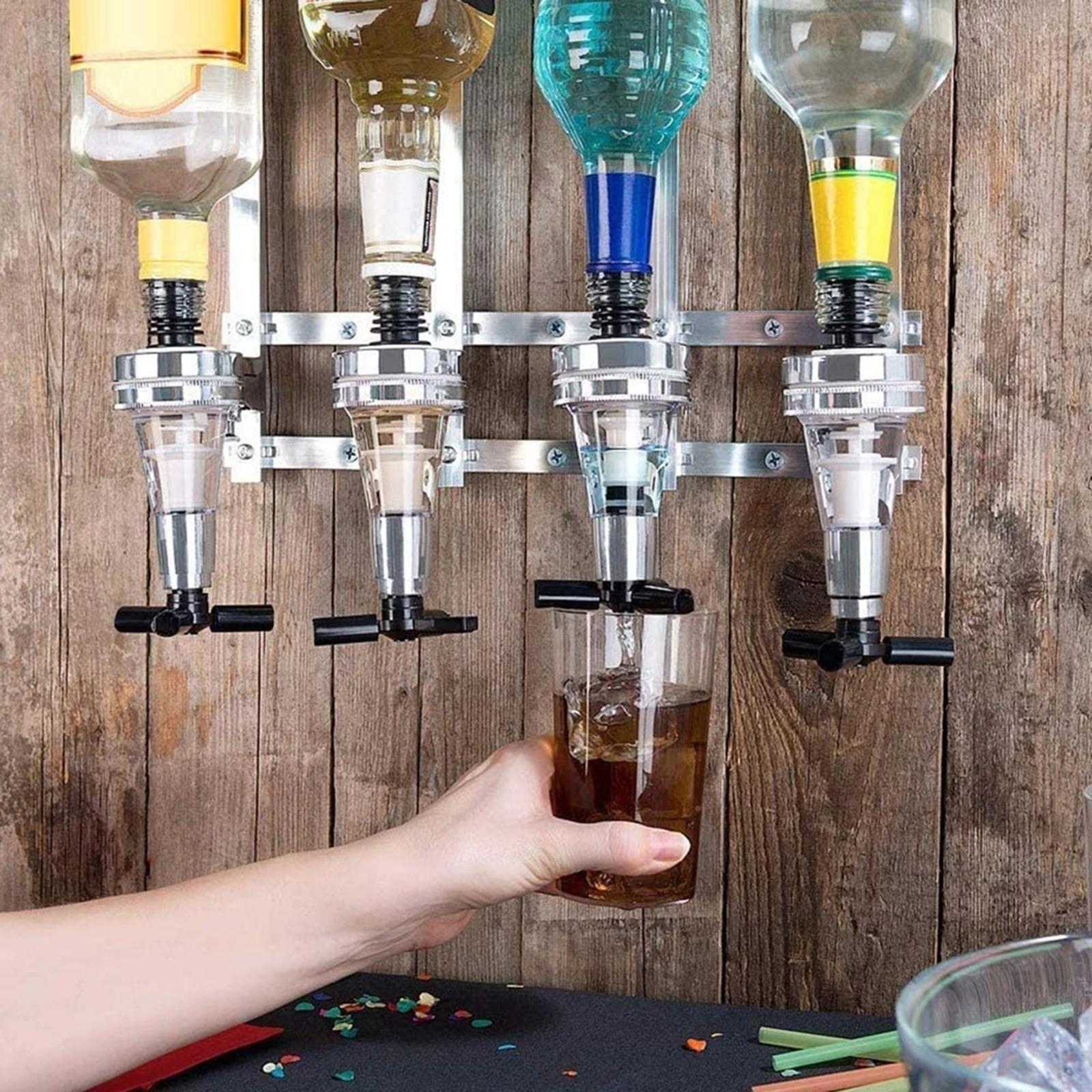 6 Bottle Liquor Dispenser Drink Dispenser for Cocktails Shots Party Kitchen