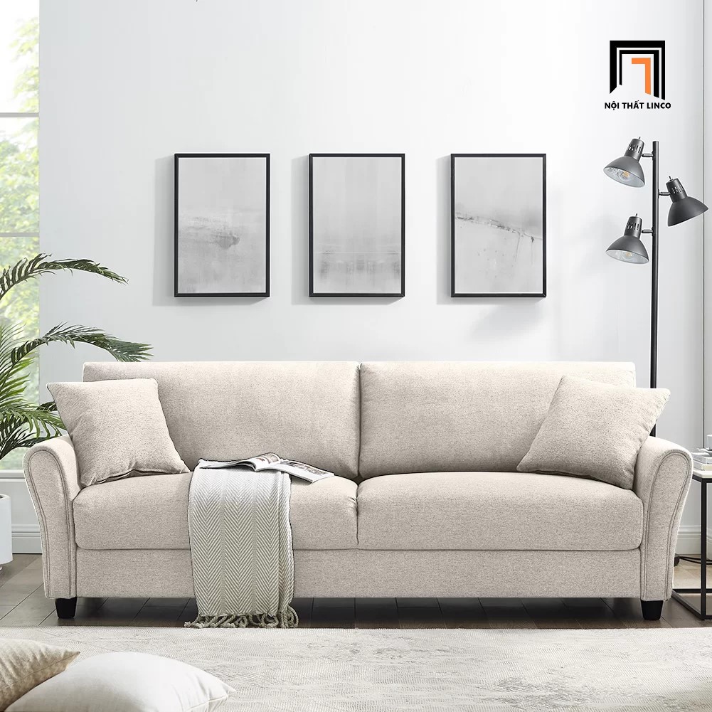 Ghế sofa văng 2m Iceola màu trắng kem giá rẻ