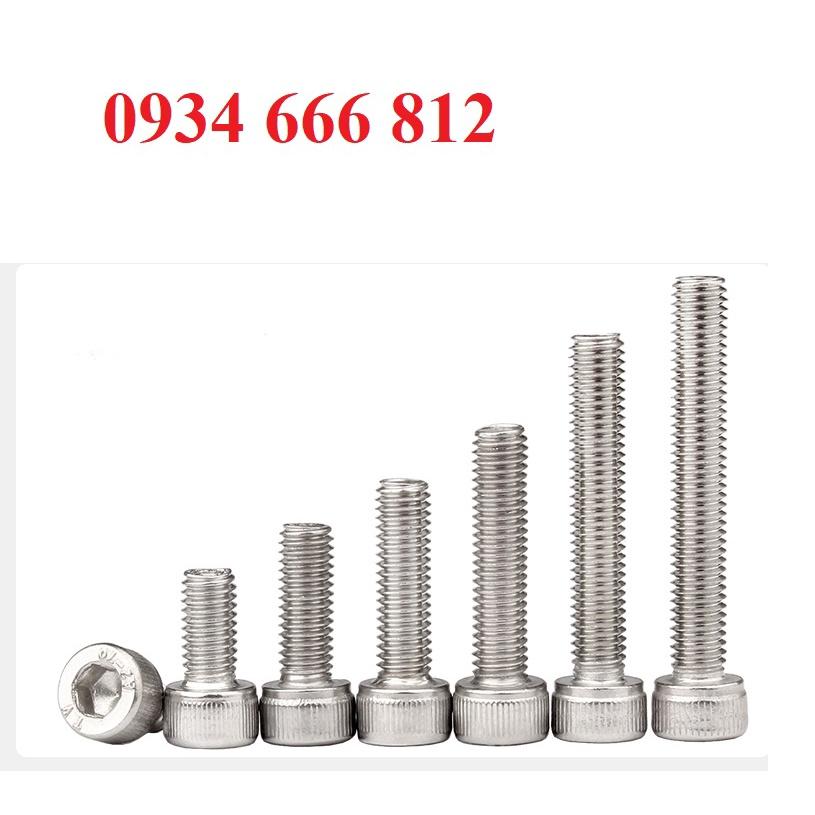 Combo 50c bulong lục giác chìm ĐẦU TRỤ INOX 304 M3, M3X25, M3X30, M3X50