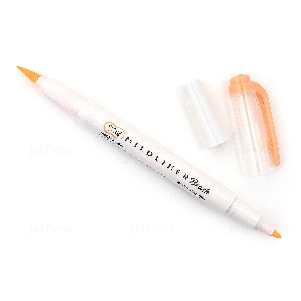 Bút lông cọ hai đầu Zebra Mildliner Double-Sided Highlighter Brush - Brush/ Extra Fine - Mild Orange