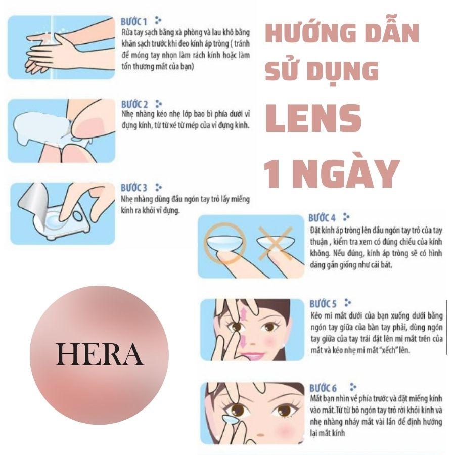 Kính Áp Tròng Hera Lens Trong Suốt 1 Ngày 1 - 6 Độ Dùng 1 Lần