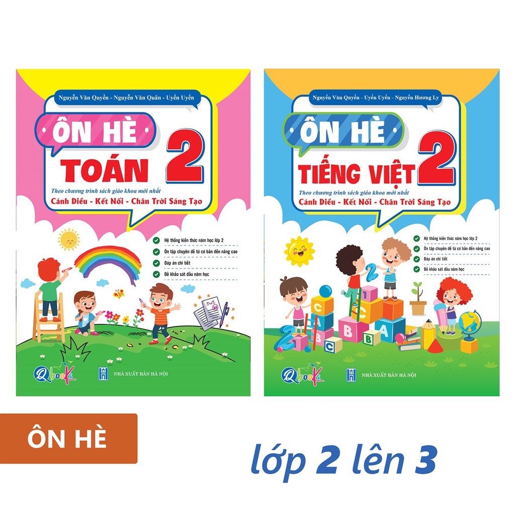 Sách Combo Ôn Hè Toán và Tiếng Việt Lớp 4- Dành Cho Học Sinh Lớp 2 Lên Lớp 3