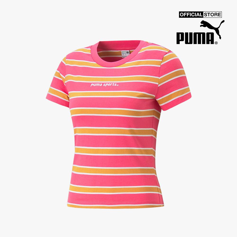 PUMA - Áo thun nữ cổ tròn tay ngắn Team 538377