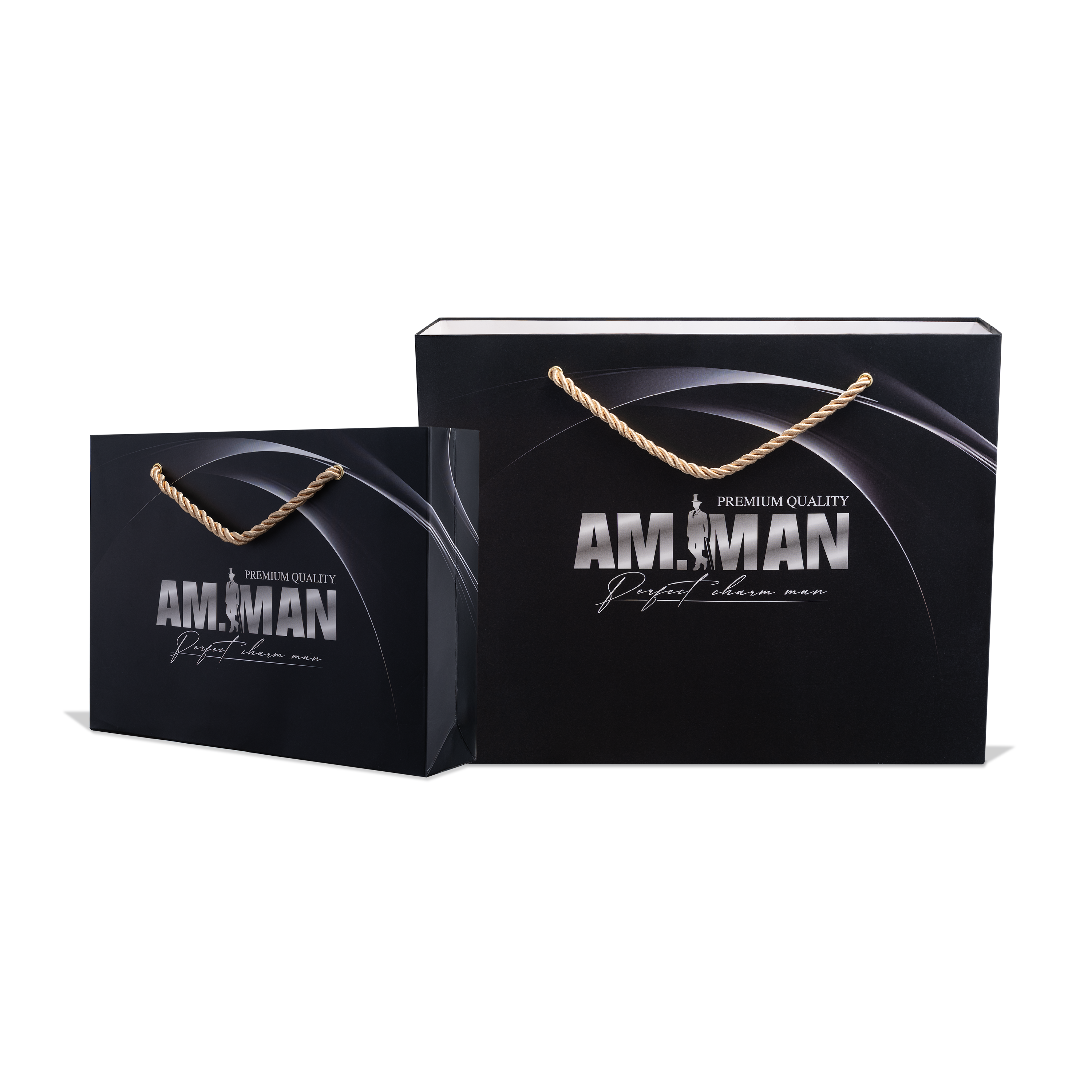 Combo Sữa tắm gội AM FANTASTIC 5 in 1 365ml &amp; Bọt vệ sinh AM CHERISH 120ml AM-MAN kèm hộp túi làm quà tặng, bộ đôi toàn diện