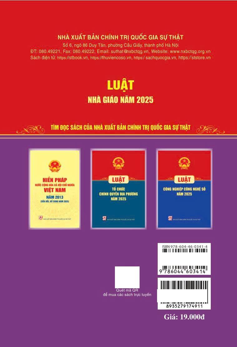 Sách - Luật Nhà Giáo Năm 2025