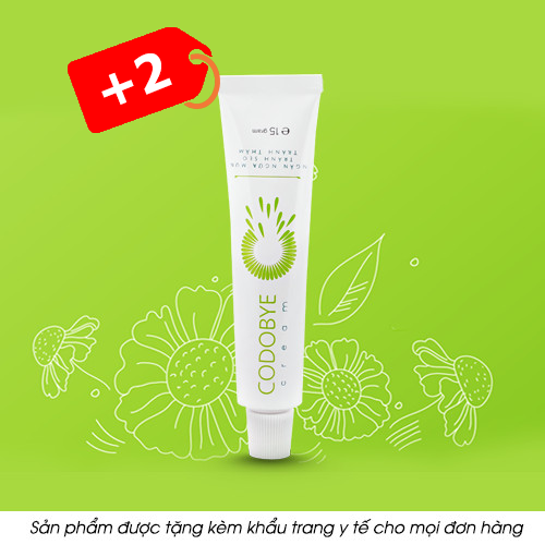 Bộ 2 tuýp kem bôi thảo dược hỗ trợ giảm mụn CODOBYE Cream