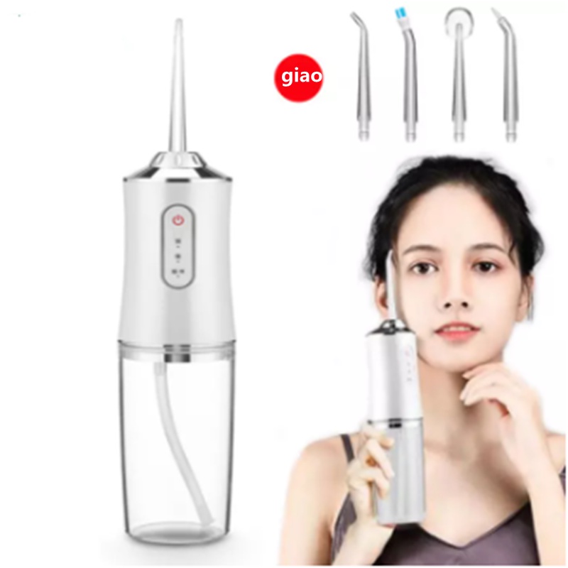 Máy Tăm Nước Cầm Tay Tekkin Ti - 1025 Vệ Sinh Răng Miệng Sạc Pin Chống Thấm Nước - Hàng Chính Hãng Hàng Nhập Khẩu - Trắng