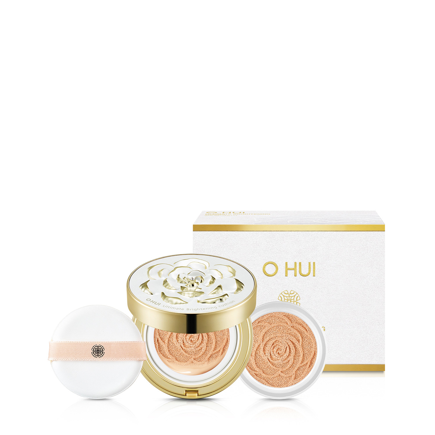 Phấn Nước Dưỡng Trắng OHUI Ultimate Brightening Cushion #01 Light 15g Tặng Thêm Lõi Refill 15g