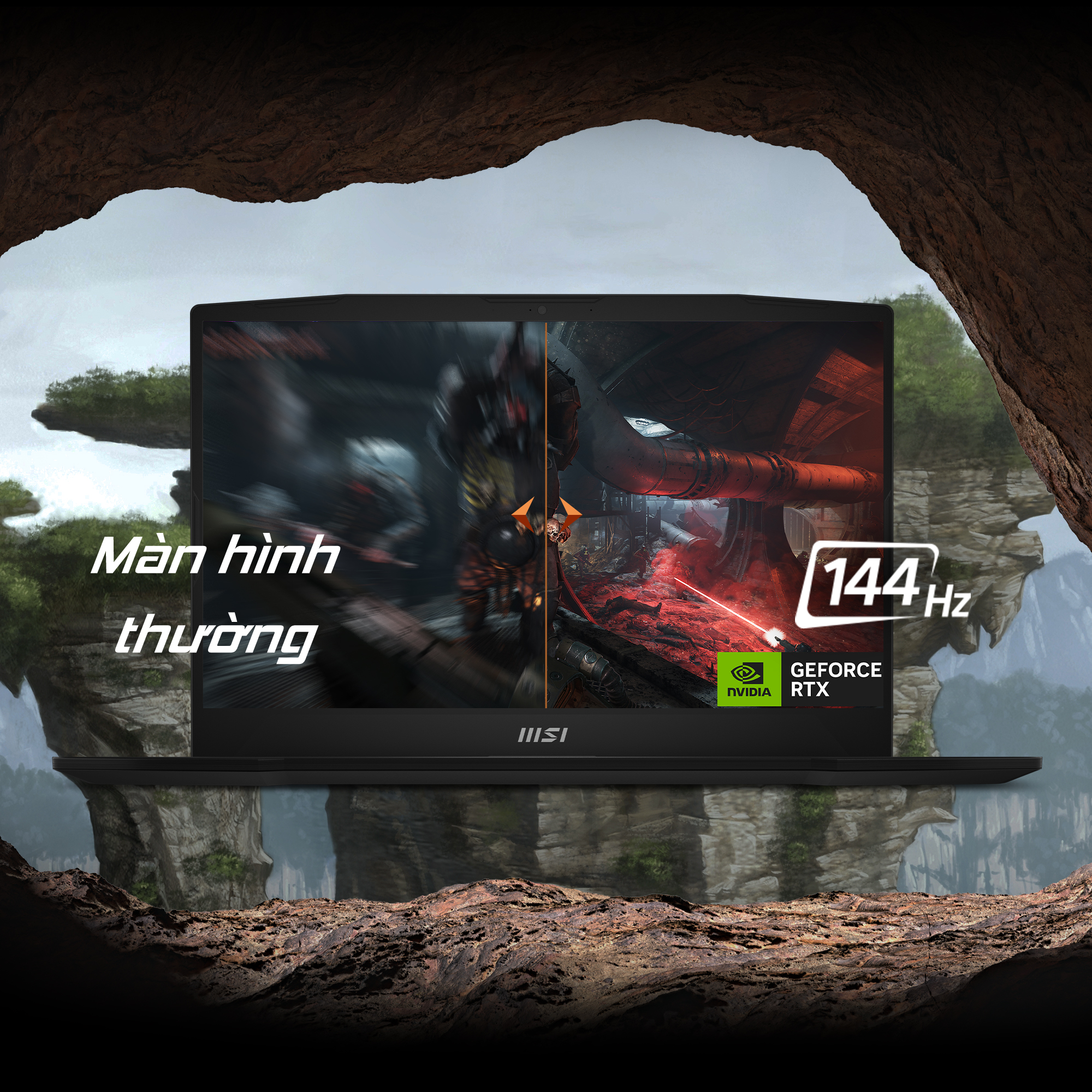 MSI Laptop Katana 15 B13VFK-676VN| Intel i7-13620H| Card RTX 4060|Ram DDR5 16GB|Bộ nhớ 1TB SSD|15.6" FHD,144Hz