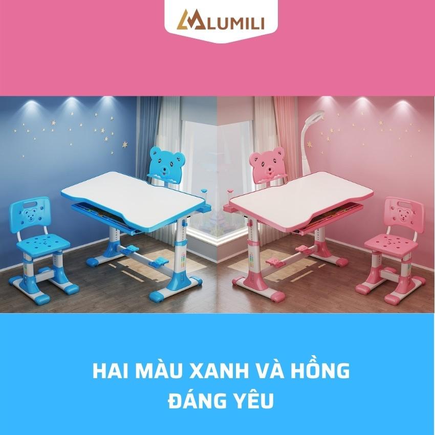 Bộ bàn học chống gù chống cận thông minh cho trẻ em A8 tăng chỉnh độ cao