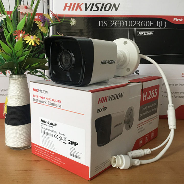 Camera IP POE thân trụ 2MP HIKVISION DS-2CD1023G0E-I hàng chính hãng