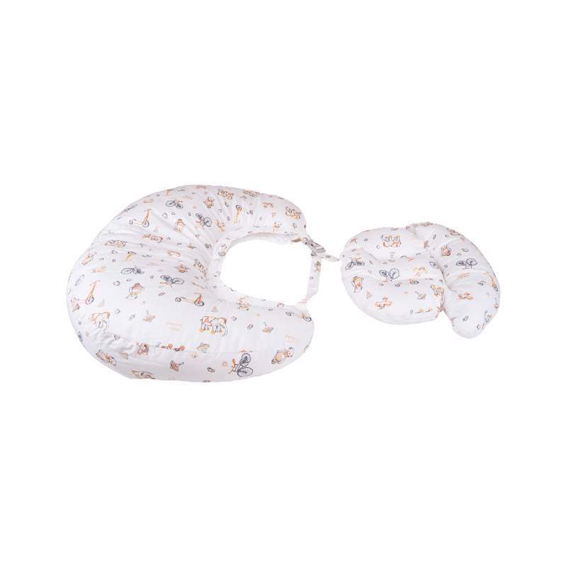 Gối cho bé bú đa năng chống trào ngược 2in1 Aibedo họa tiết Teddy Bear